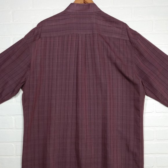 Batik Bay burgundy men's long sleeve button shirt XL - Picture 5 of 9